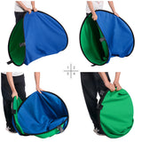 5'x6.5' Collapsible Chromakey Blue Green Backdrop