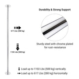 9' Spinning Dance Pole Kit D45mm Chrome