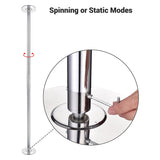 9' Spinning Dance Pole Kit D45mm Chrome