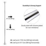 10' Spinning Static Dancing Pole Kit D45mm, Silver