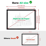 A2 Artist Light Box Tracing LED Light Pad 25"x19"