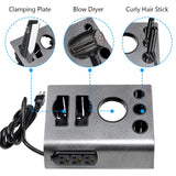 3-Plug Outlet Salon Hair Dryer Appliance Holder Steel