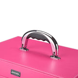Byootique Pink PVC Rolling Nail Drill Makeup Cosmetic Artist Case