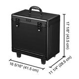 Byootique Black Rolling Makeup Hair Stylist Case w/ Appliance Holder