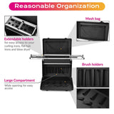 Byootique Black Rolling Makeup Hair Stylist Case w/ Appliance Holder