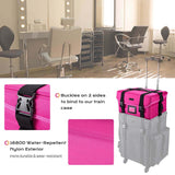 Makeup Train Case w/ Shoulder Strap & Handle Durable Nylon