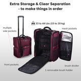 Byootique Nylon Makeup Case w/ Wheels & 6 Cosmetic Bags