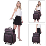 2-Tier Large Rolling Makeup Case for Hair Stylist Travel