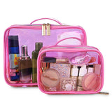 Transparent Makeup Bag Glitter Cosmetic Organizer 2ct/pk