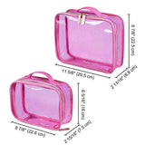 Transparent Makeup Bag Glitter Cosmetic Organizer 2ct/pk