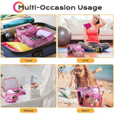 Transparent Makeup Bag Glitter Cosmetic Organizer 2ct/pk
