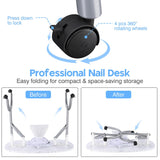 Portable Nail Station Folding Nail Desk with Dust Collector