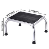 Medical Steel Step Stool Chrome Non-slip Top Floor Tips