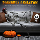 Halloween 5.4  Foot Posable Skeleton Full Body Bone Party Decor