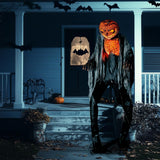 7ft Halloween Pumpkin Scarecrow Decoration Motion & Touch Activated