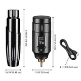 Rotary Tattoo Pen with Battery 20-Inks 10-Needles