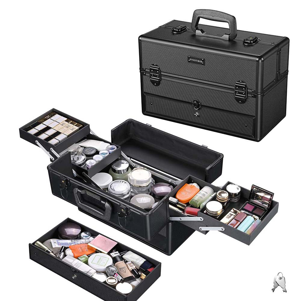 Byootique Aluminum Key-locked Makeup Train Case Drawer – The Salon Outlet