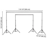 8x10 ft Telescopic Backdrop Stand Party Decorations Wedding