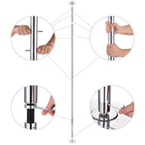 10' Spinning Static Dancing Pole Kit D45mm