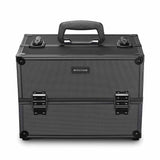 Byootique Black Key-locked Makeup Train Case with Compartment