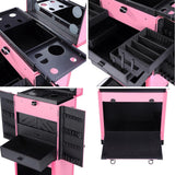 Byootique Pink Pro Artist Multifunction Rolling Makeup Cosmetics Case