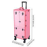 Byootique Pink Pro Artist Multifunction Rolling Makeup Cosmetics Case