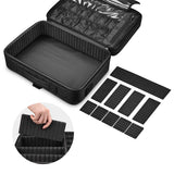 AW Black Soft Makeup Train Case with Drawer + Gift
