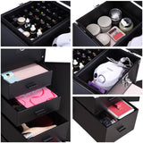 Byootique Nail Table Portable Makeup Station Speaker Drawers