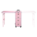 Pink Portable Makeup Station for Nail Tech Face Painter