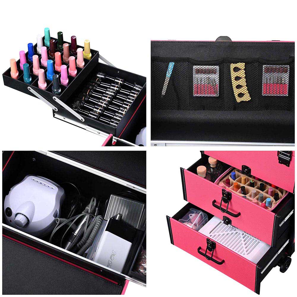Byootique Rolling Makeup Train Case w/ Drawers - Main Image