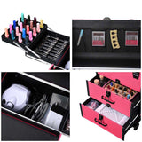 Byootique Rolling Makeup Train Case w/ Drawers