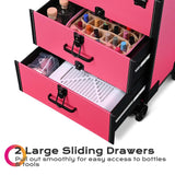 Byootique Rolling Makeup Train Case w/ Drawers