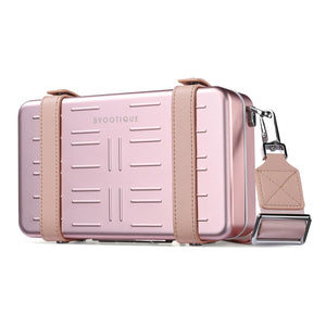 Makeup Clutch Bag Triple Compartment Aluminum Crossbody Bag