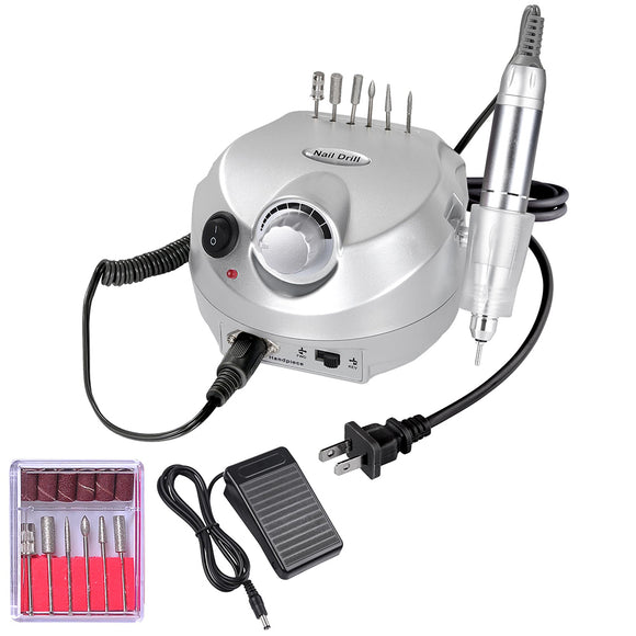 Silver Nail Art Drill Machine Kit (Bits included)