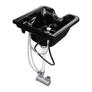 Salon Shampoo Bowl w/ Faucet Neck Rest Hair Trap