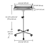 Rolling Steel Mayo Tray Medical Instrument Stand I