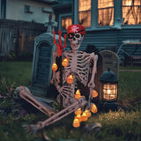 Halloween 5.4  Foot Posable Skeleton Full Body Bone Party Decor