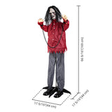 5.5ft Halloween Animatronic Zombie Sound & Touch Activated