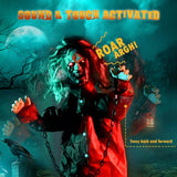 5.5ft Halloween Animatronic Zombie Sound & Touch Activated