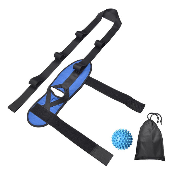5ft Yoga Straps with Loops Foot Cradle & Massage Ball