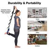 5ft Yoga Straps with Loops Foot Cradle & Massage Ball