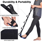 5ft Yoga Straps with Loops Foot Cradle & Massage Ball