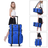 Byootique 2in1 Pro Rolling Cosmetic Makeup Case Nylon Fabric Blue