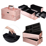 Byootique 4in1 Rose Rolling Makeup Case with Drawers on Wheels