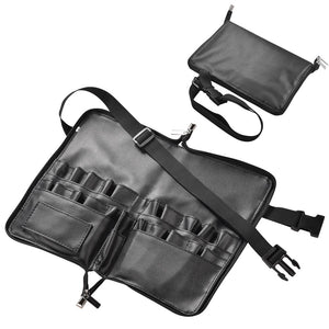 Makeup Brush Bag with Belt Zip Around PVC 24 Slots
