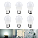 Set of 6 Vanity Mirror Light Bulbs 3W E27