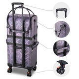 Byootique Snake Print Purple Rolling Makeup Hairstylist Case 3in1