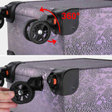 Byootique Snake Print Purple Rolling Makeup Hairstylist Case 3in1