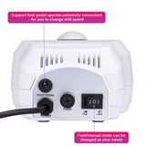 White Nail Art Drill Machine Kit (Bits included)