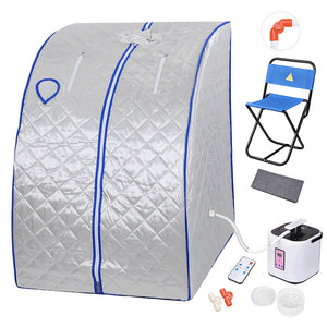 Silver Portable Sauna Tent Slimming Room Lose Weight Spa